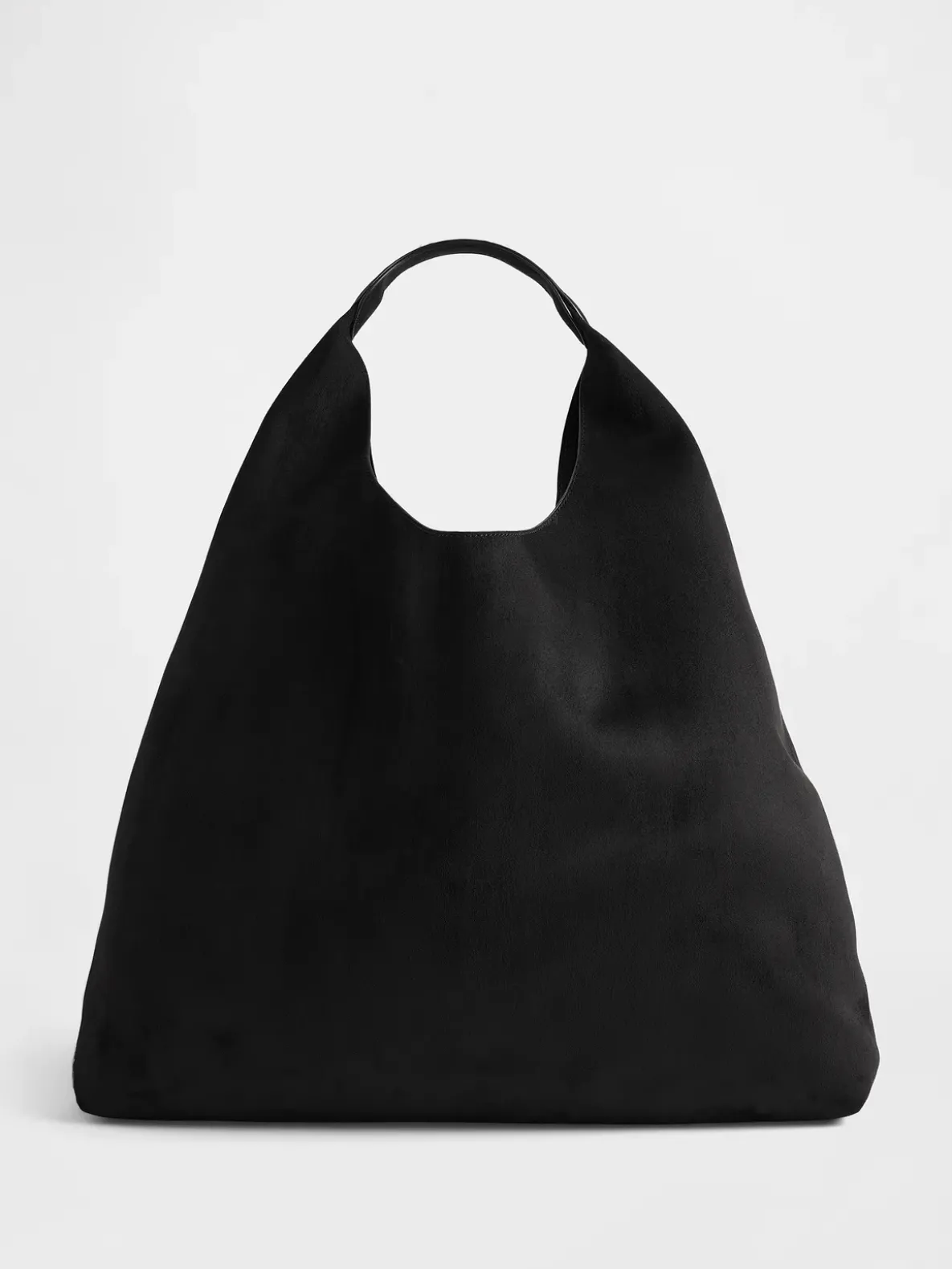 Vegan Suede Slouchy Tote Bag
