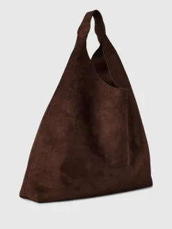 Vegan Suede Slouchy Tote Bag