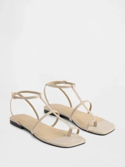 Vegan Suede T-Strap Sandals