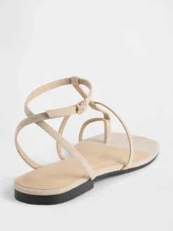 Vegan Suede T-Strap Sandals