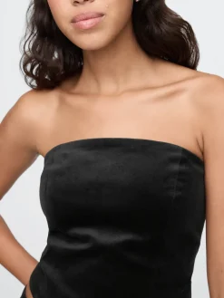 Velvet Crop Tube Top