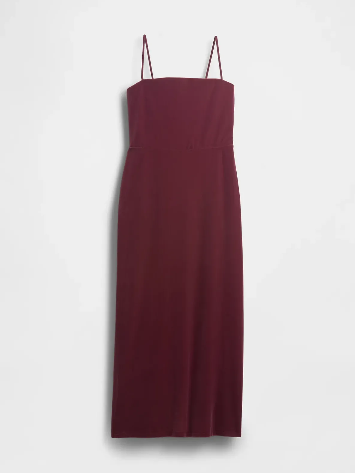 Velvet Square-Neck Maxi Dress