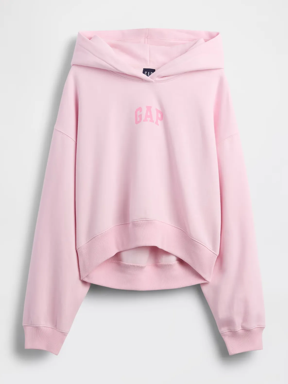 VintageSoft Crop Logo Hoodie