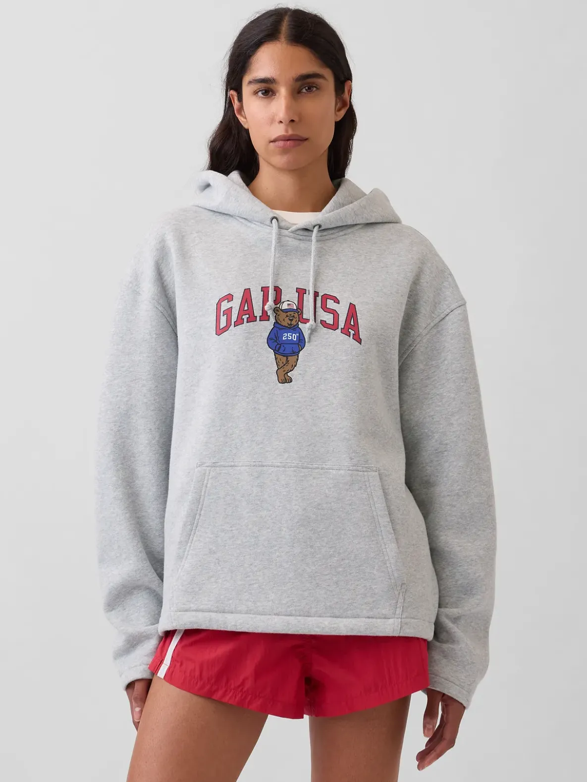 VintageSoft Oversized Americana Logo Hoodie