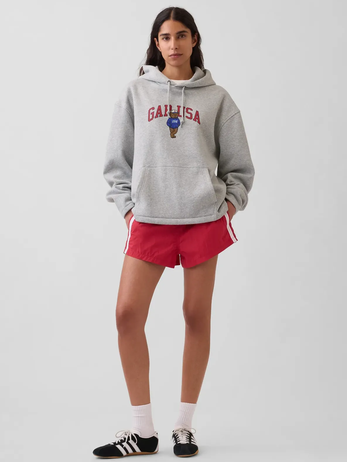 VintageSoft Oversized Americana Logo Hoodie
