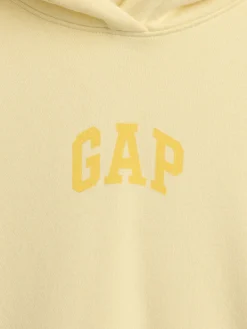 VintageSoft Oversized Crop Logo Hoodie