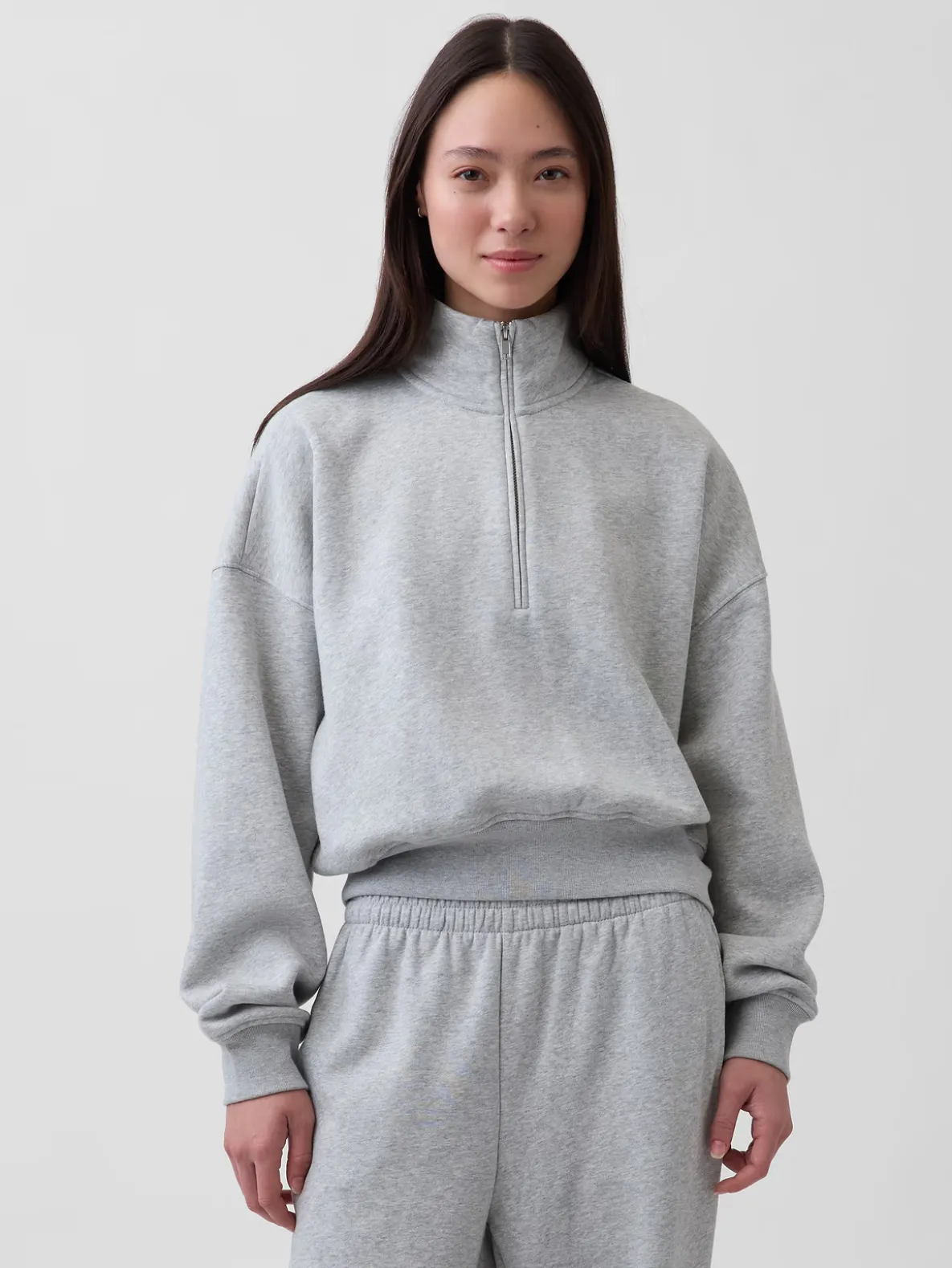 VintageSoft Oversized Half-Zip Wedge Pullover