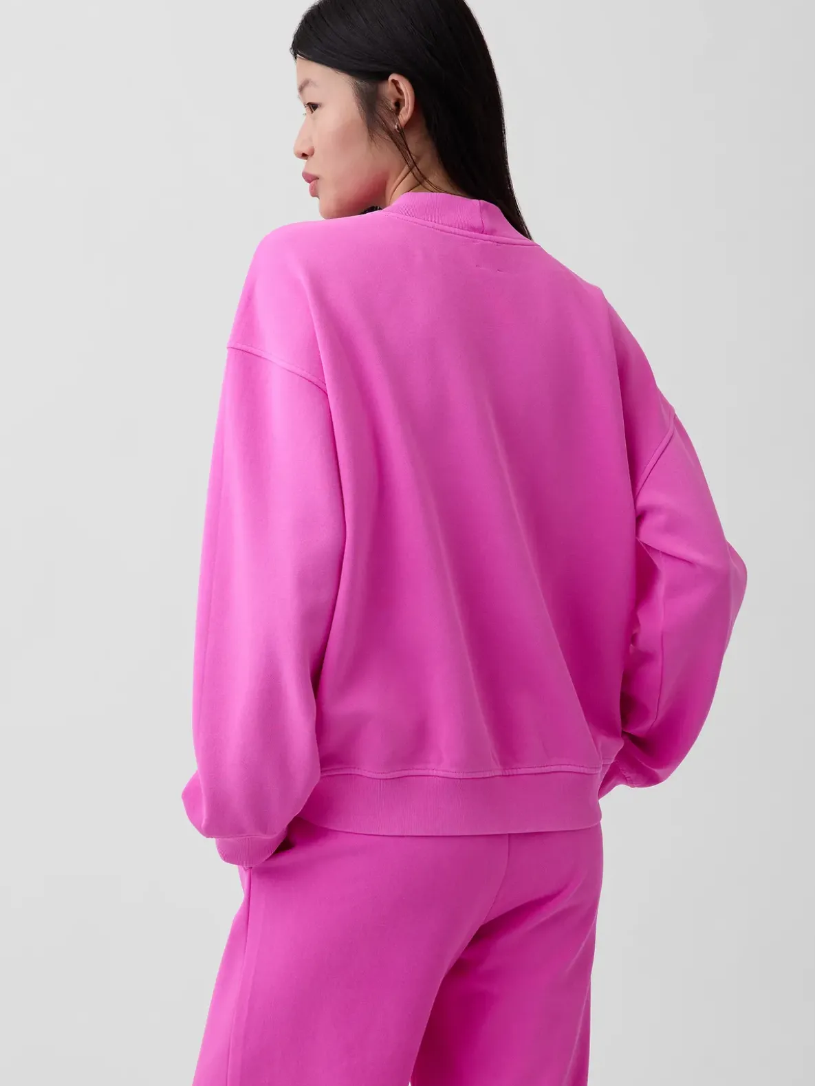 VintageSoft Oversized Mockneck Tunic Sweatshirt