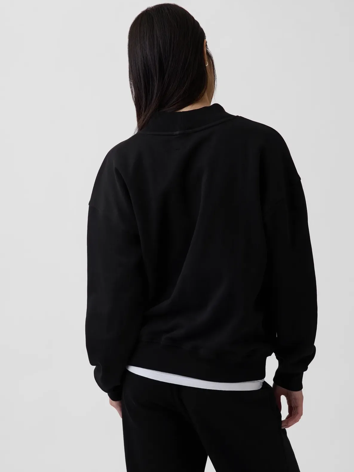 VintageSoft Oversized Mockneck Tunic Sweatshirt