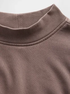 VintageSoft Oversized Mockneck Tunic Sweatshirt