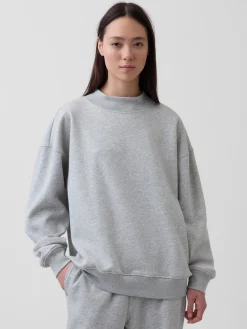 VintageSoft Oversized Mockneck Tunic Sweatshirt
