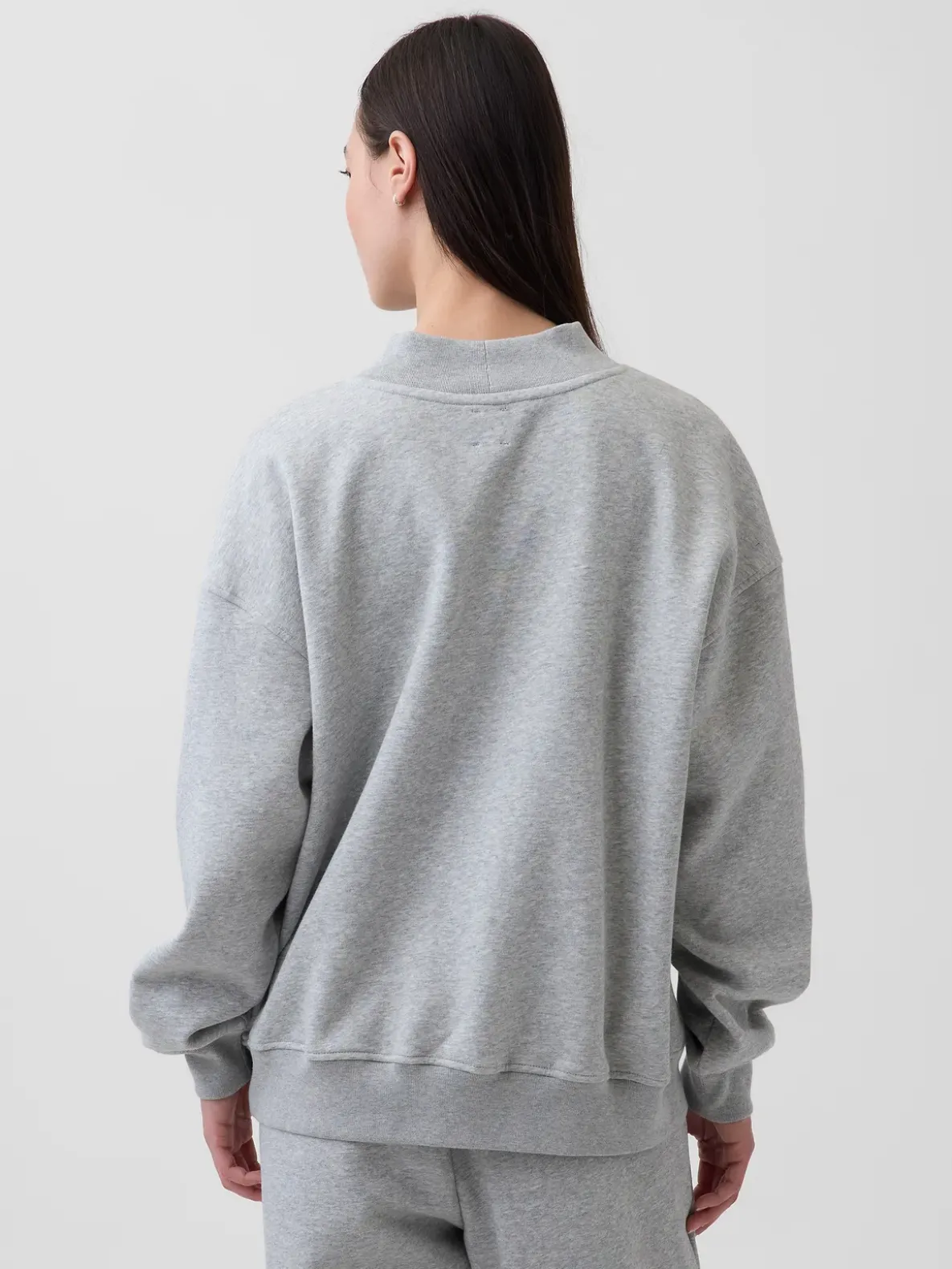 VintageSoft Oversized Mockneck Tunic Sweatshirt