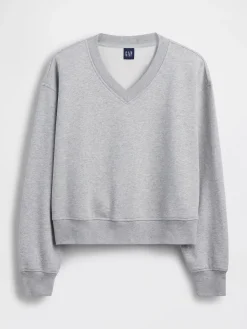 VintageSoft Oversized V-Neck Sweatshirt