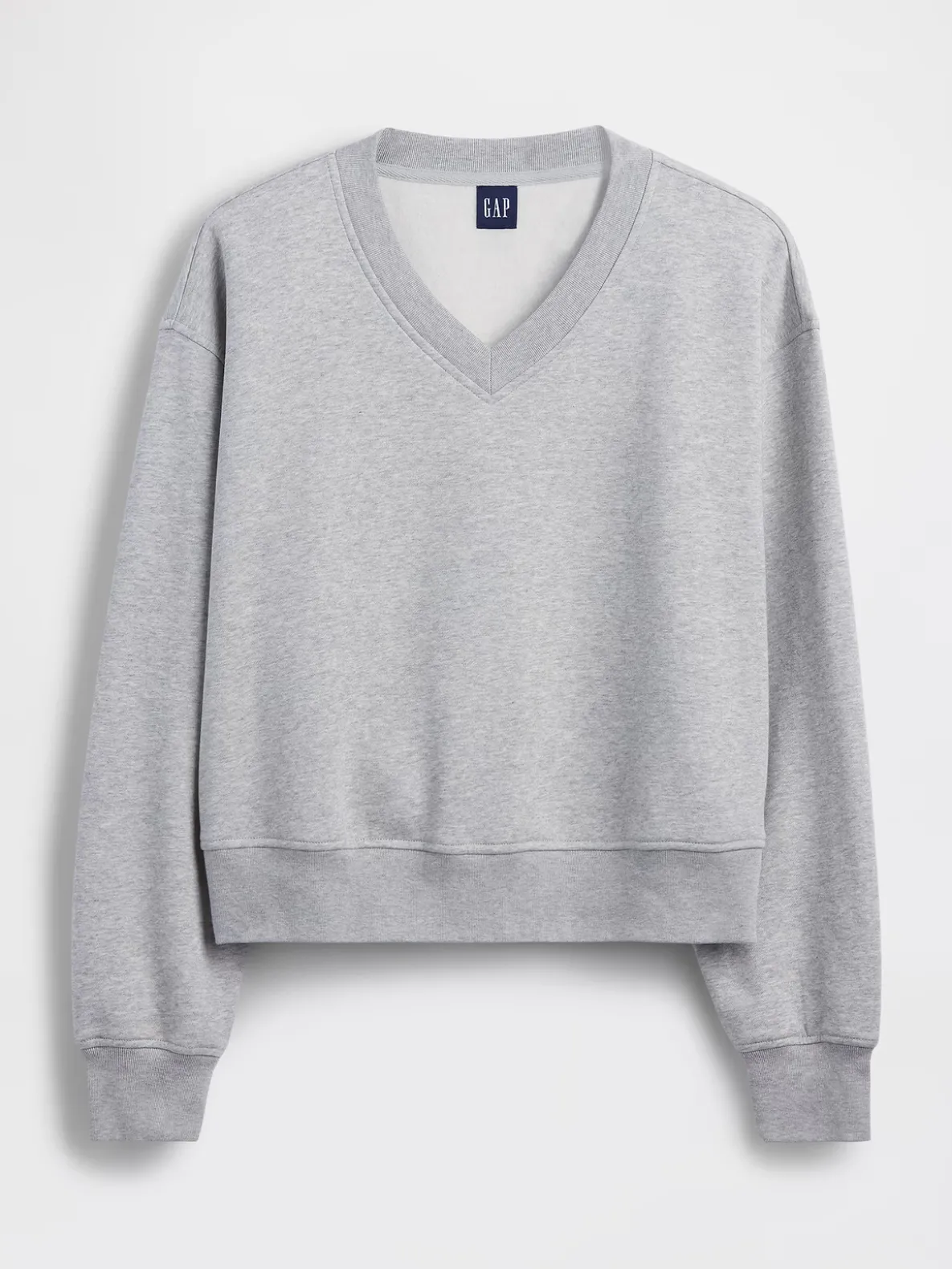 VintageSoft Oversized V-Neck Sweatshirt