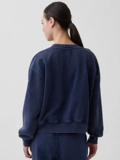 VintageSoft Oversized V-Neck Sweatshirt