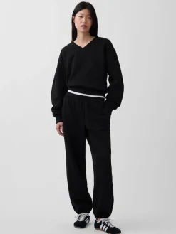 VintageSoft Oversized V-Neck Sweatshirt