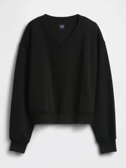 VintageSoft Oversized V-Neck Sweatshirt