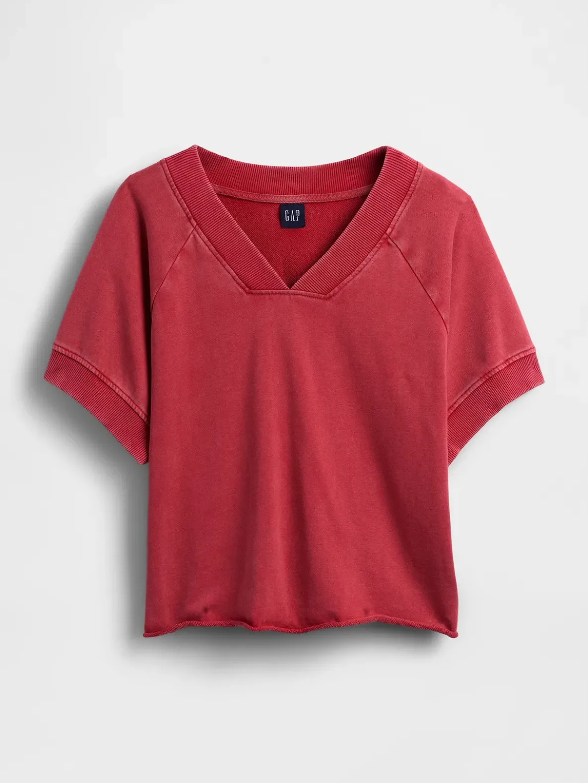 VintageSoft Terry Oversized V-Neck Sweatshirt