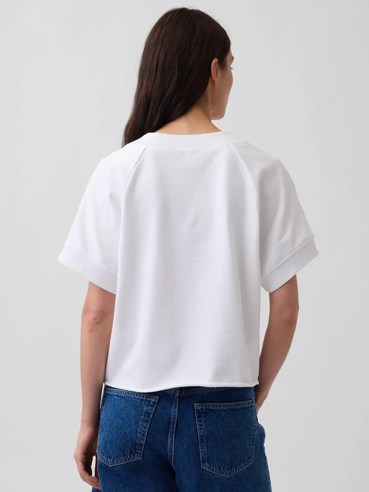 VintageSoft Terry Oversized V-Neck Sweatshirt