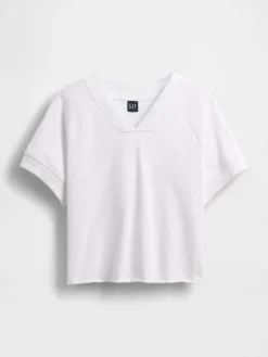 VintageSoft Terry Oversized V-Neck Sweatshirt