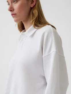 VintageSoft Terry Oversized Polo Sweatshirt