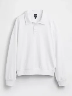VintageSoft Terry Oversized Polo Sweatshirt