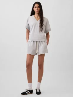 VintageSoft Terry Oversized V-Neck Sweatshirt