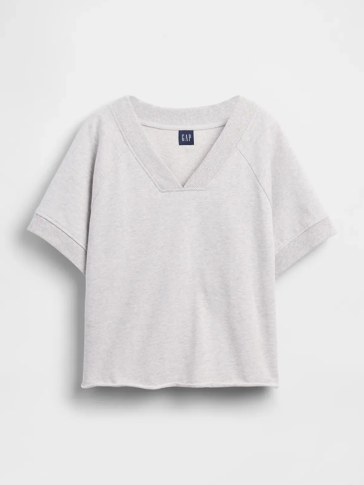 VintageSoft Terry Oversized V-Neck Sweatshirt