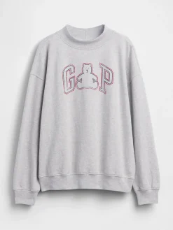 VintageSoft Terry Oversized Mockneck Logo Sweatshirt