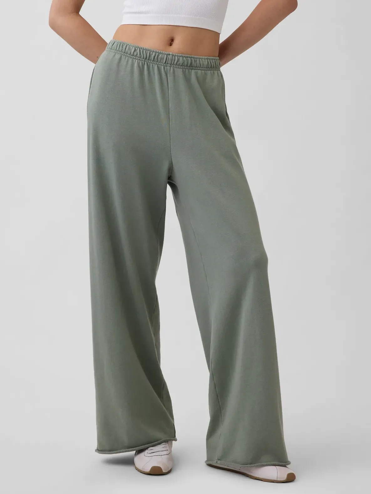 VintageSoft Terry Wide-Leg Sweatpants