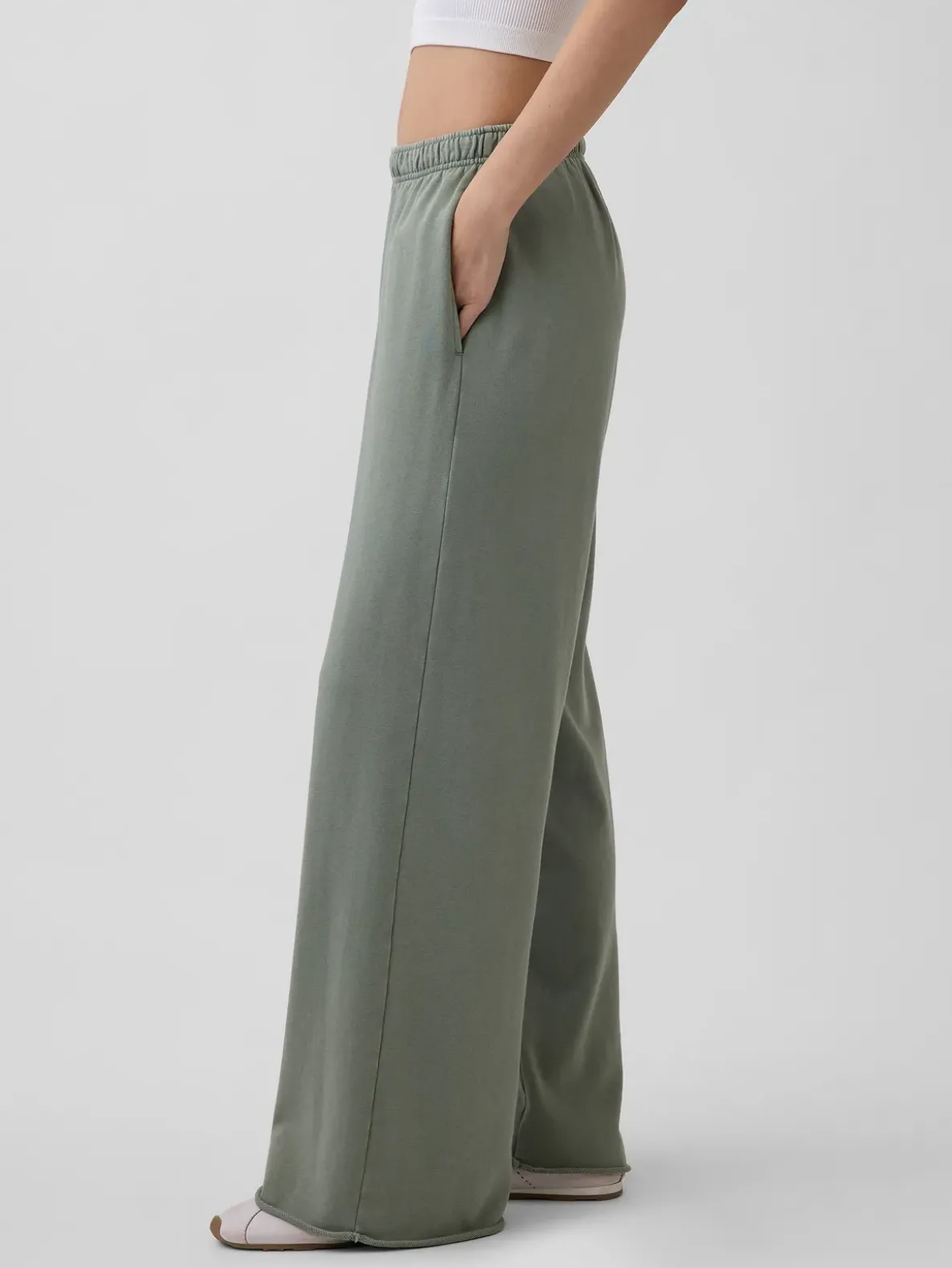 VintageSoft Terry Wide-Leg Sweatpants