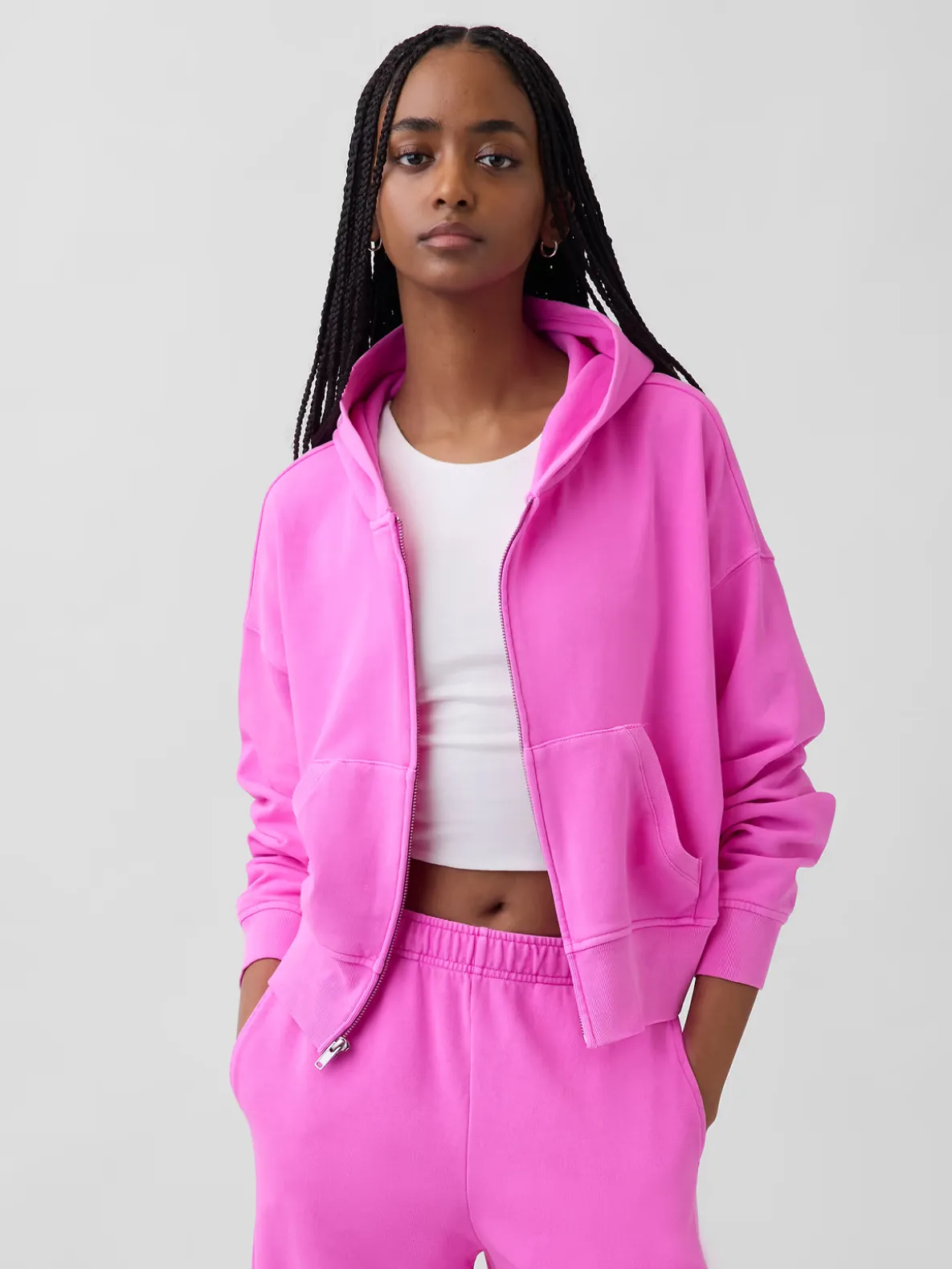 VintageSoft Terry Zip Hoodie