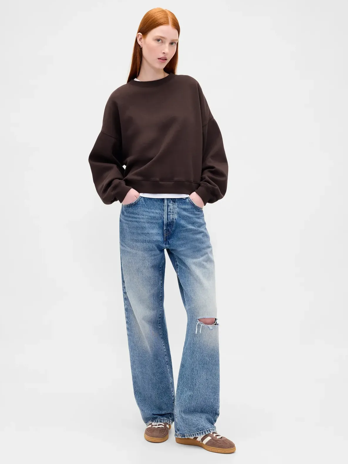 VintageSoft Wedge Crewneck Sweatshirt