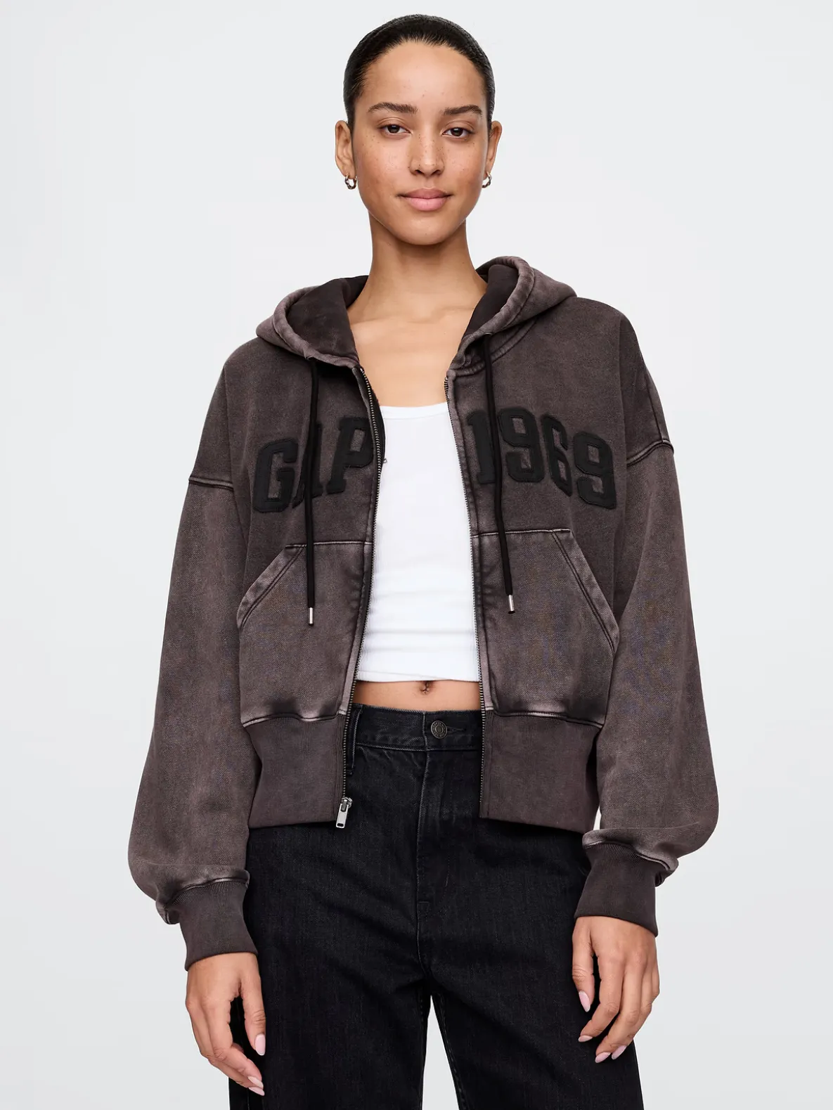VintageSoft Wedge Zip Hoodie
