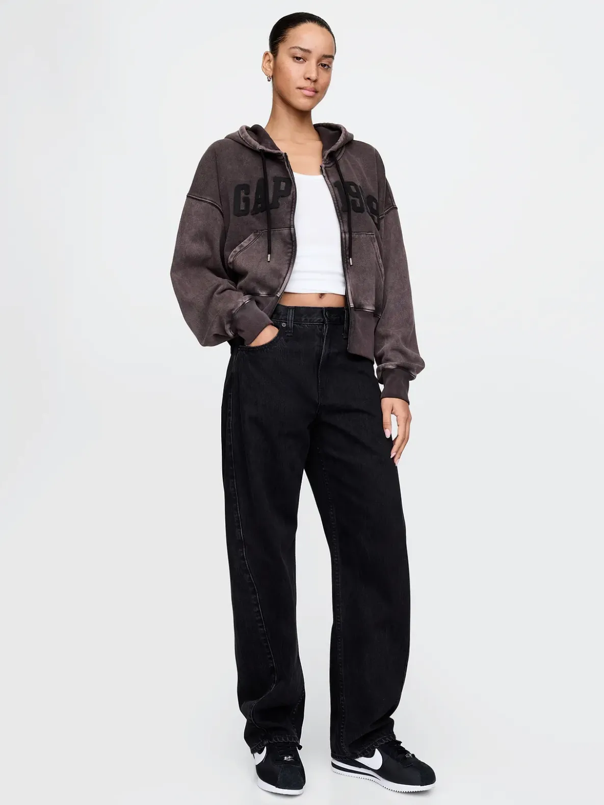 VintageSoft Wedge Zip Hoodie