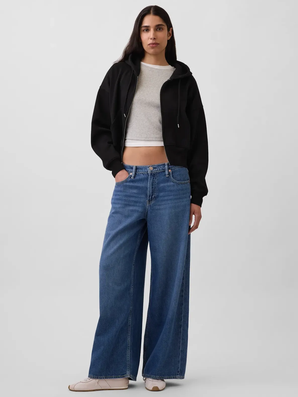 VintageSoft Wedge Zip Hoodie
