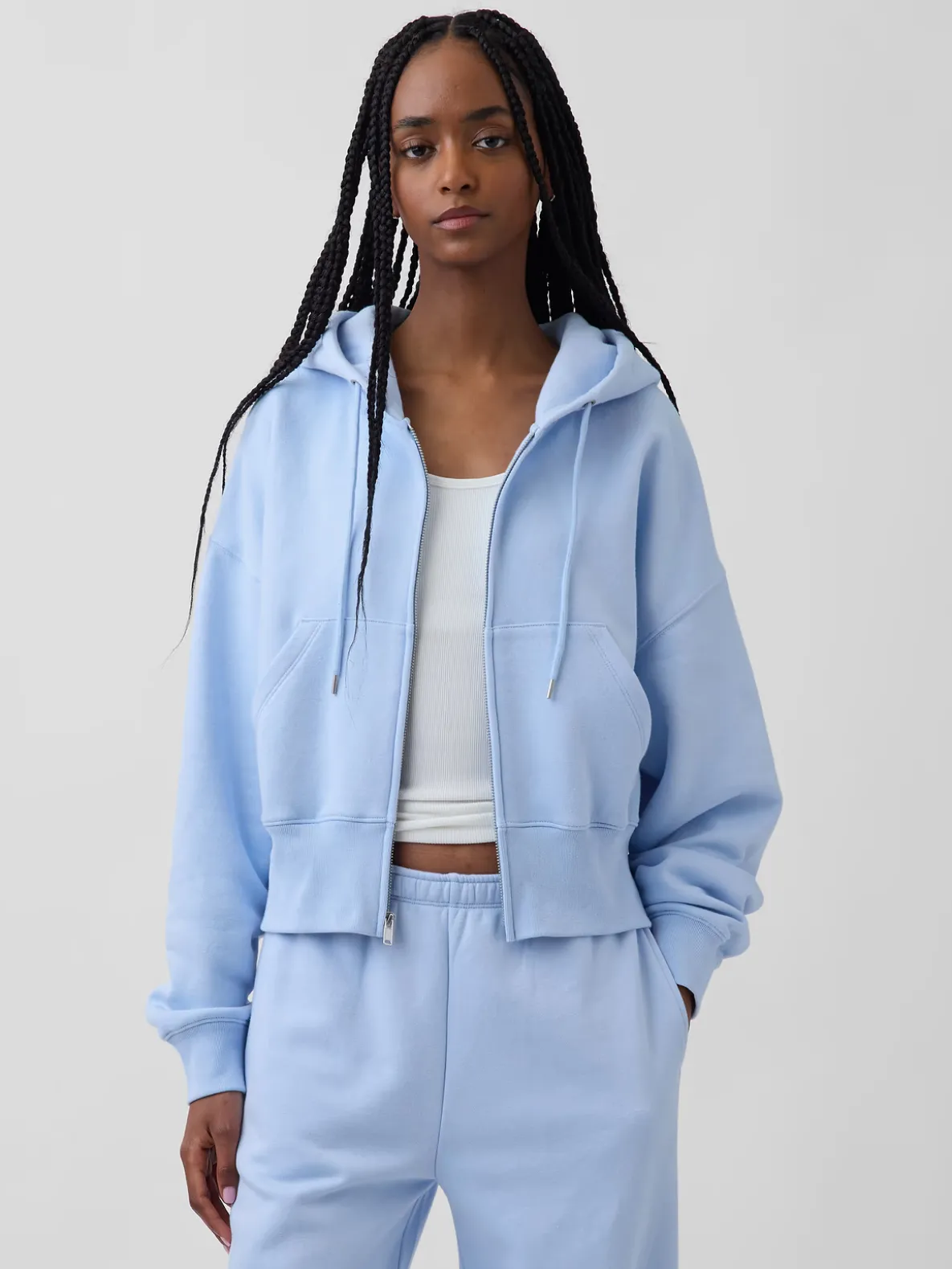 VintageSoft Wedge Zip Hoodie