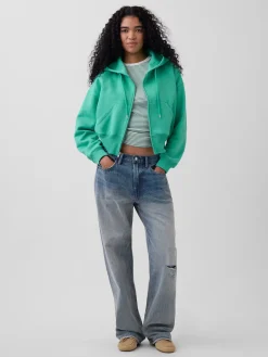 VintageSoft Wedge Zip Hoodie