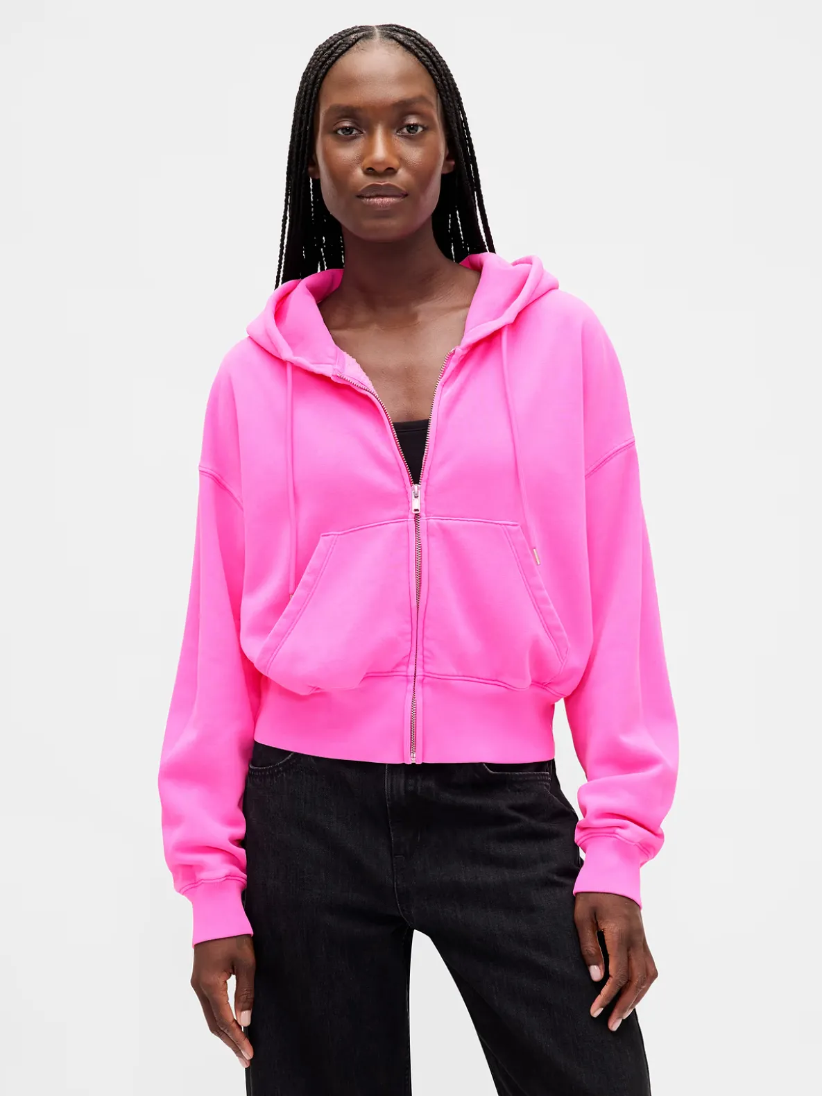 VintageSoft Wedge Zip Hoodie