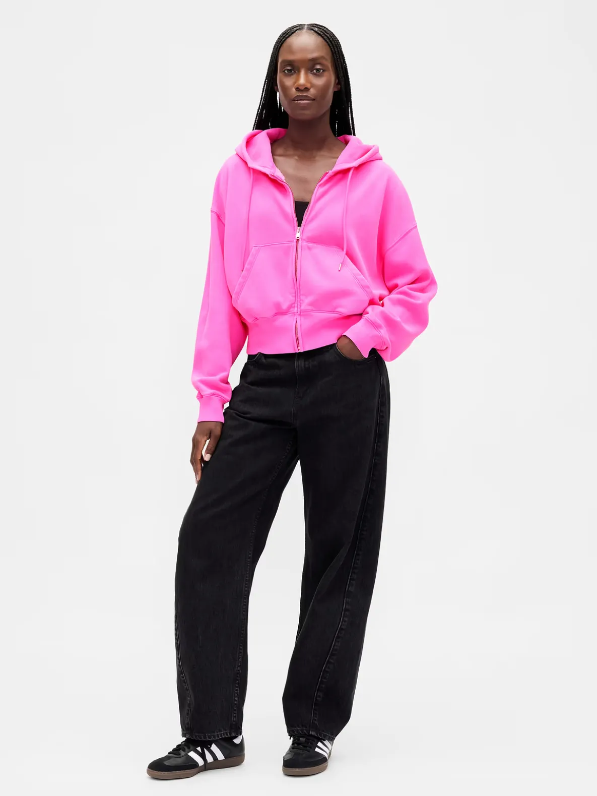 VintageSoft Wedge Zip Hoodie