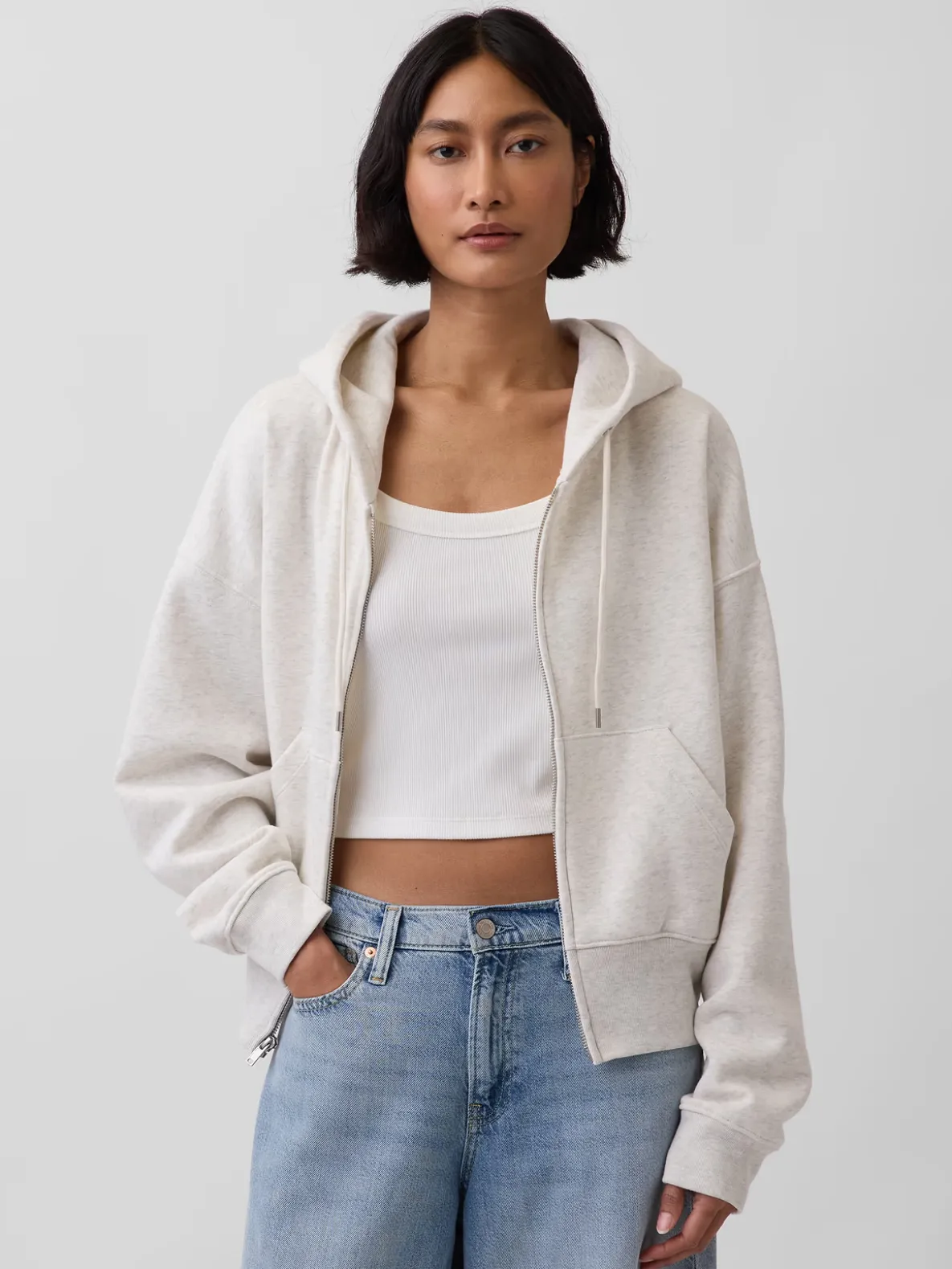 VintageSoft Wedge Zip Hoodie