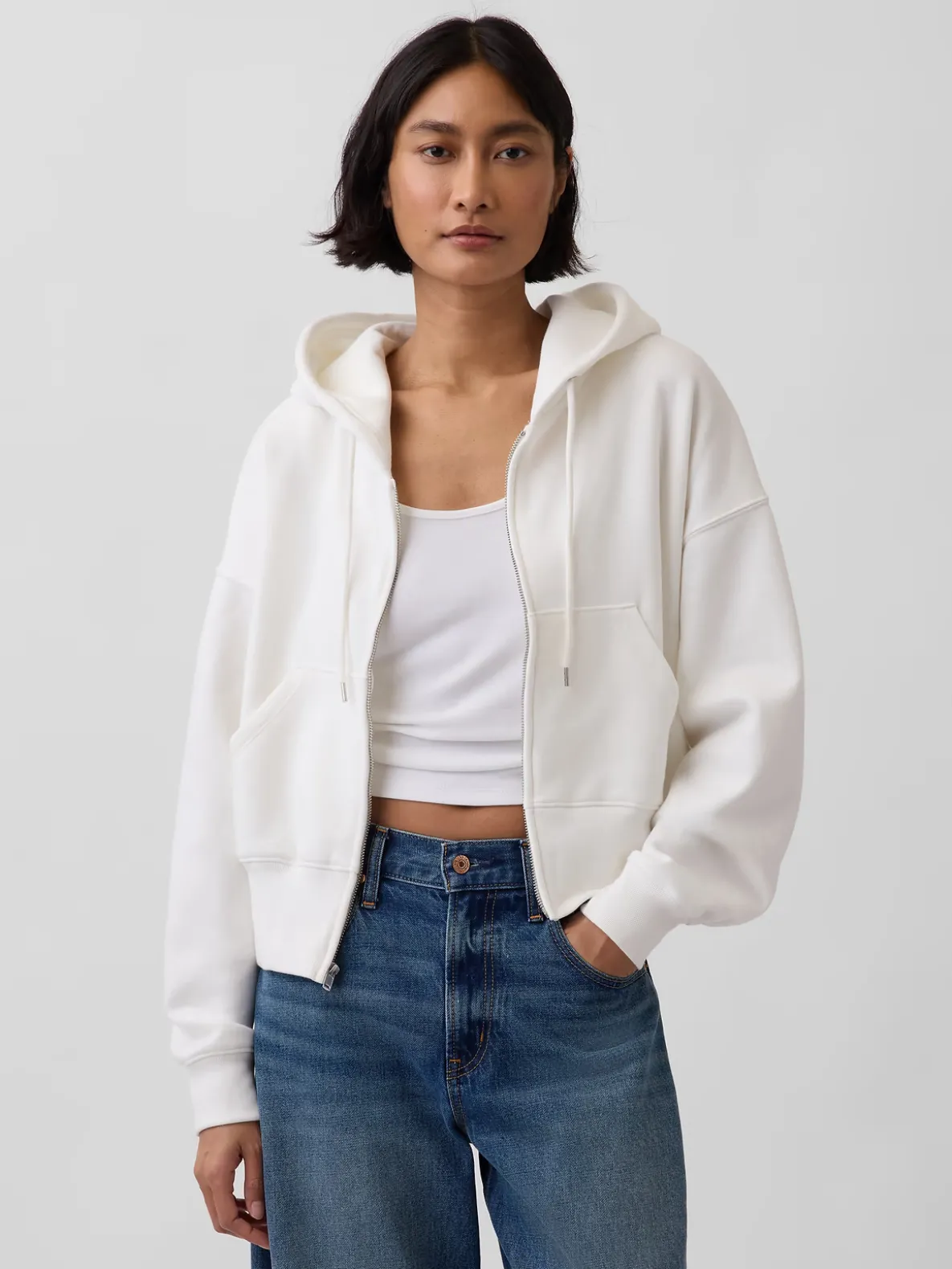 VintageSoft Wedge Zip Hoodie