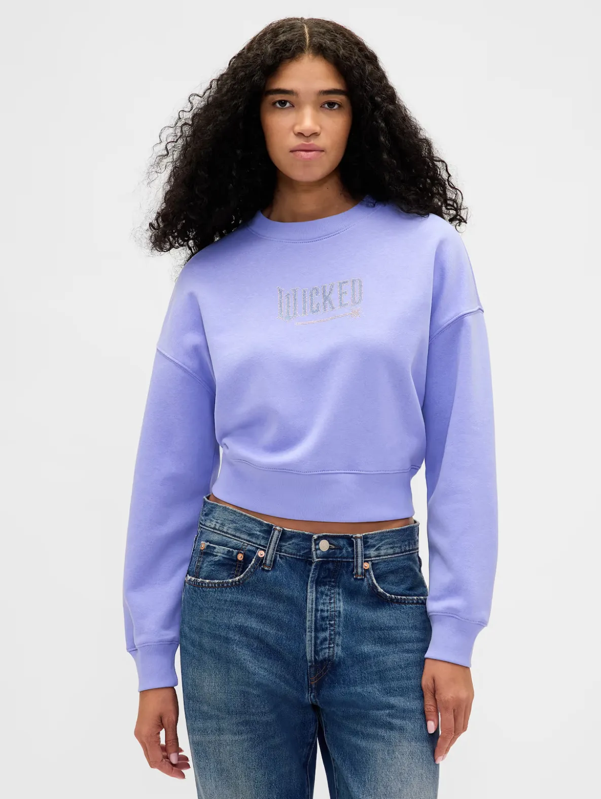VintageSoft Wicked Crop Wedge Sweatshirt