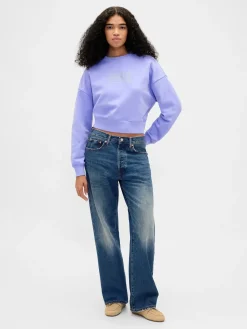 VintageSoft Wicked Crop Wedge Sweatshirt