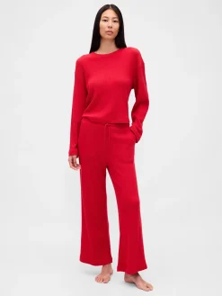 Waffle Wide-Leg PJ Pants