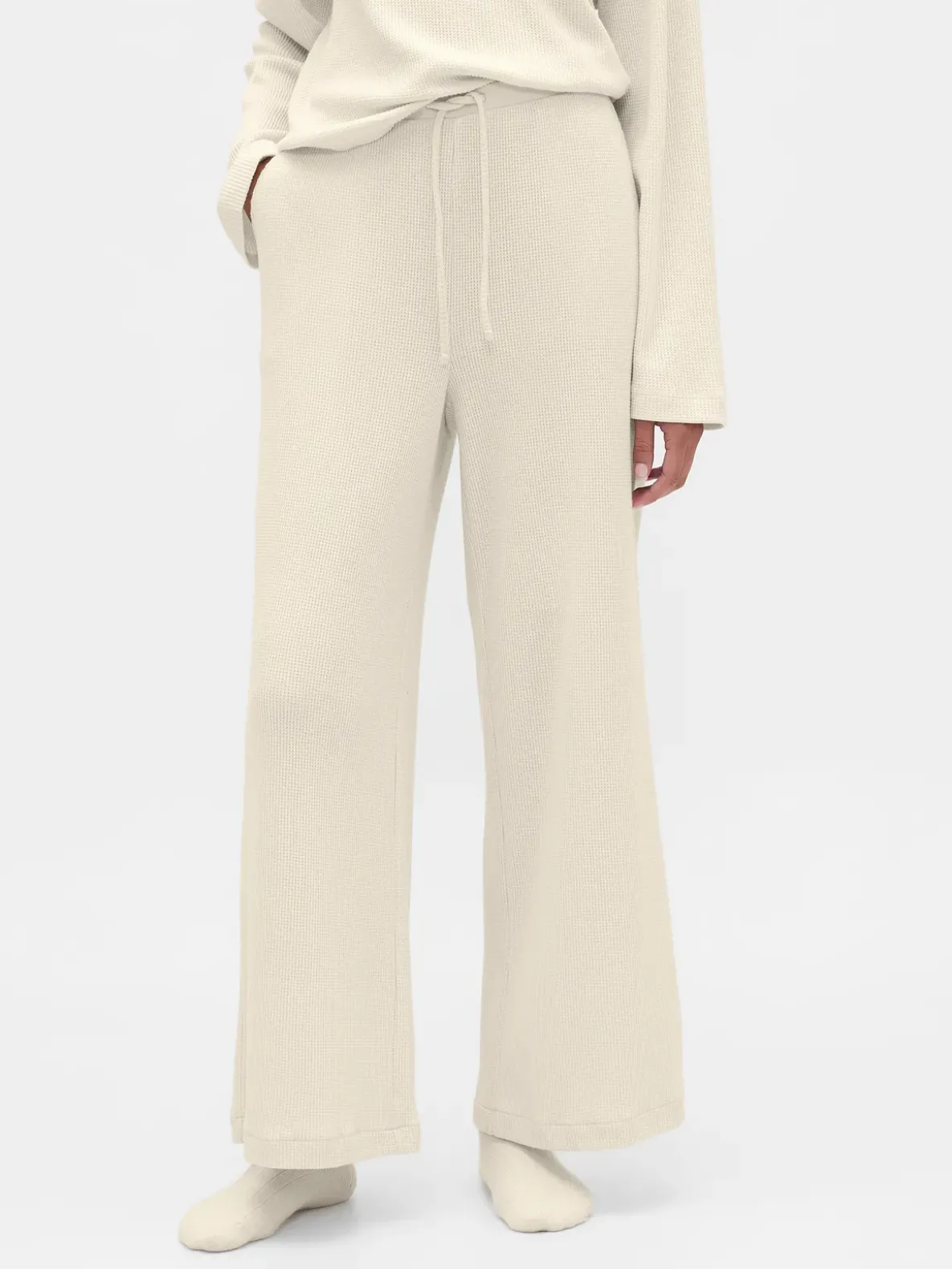 Waffle Wide-Leg PJ Pants