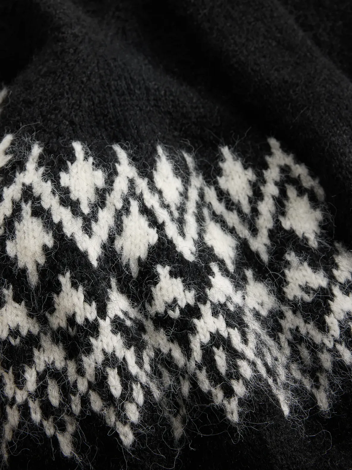 Wool-Blend Fair Isle Shawl Cardigan