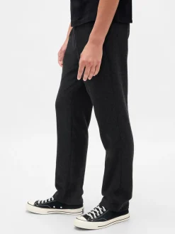 Wool-Blend Relaxed Straight Trousers