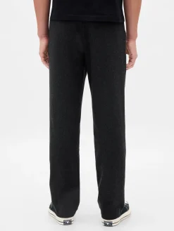 Wool-Blend Relaxed Straight Trousers