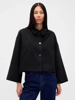 Wool-Blend Swing Jacket